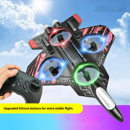 Foam-suspended Gravity-illusion Colorful Light Drone