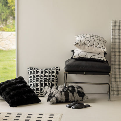 Modern Simple Plush Cushion Sofa Bedroom Bedside Pillow Cover