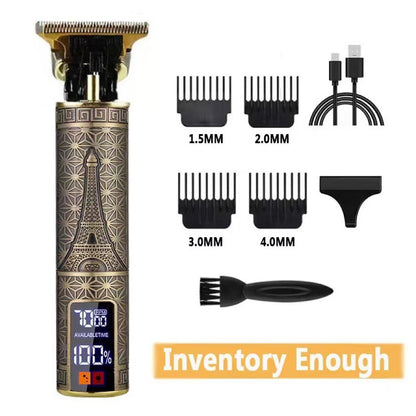 Beard Trimmer Electric Hair Clippers Cordless Rechargeable Hair Cutting Barber Shaving Machine For Men USB Charging