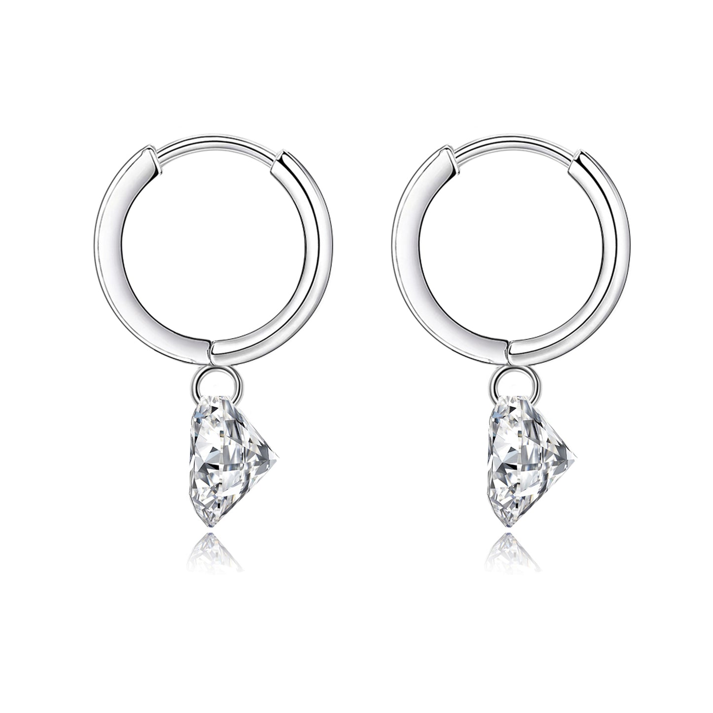 Top-quality Moissanite Luxury And Fashionable Light Luxury Jewelry Silver Stud Earrings S925 Silver Plated Platinum