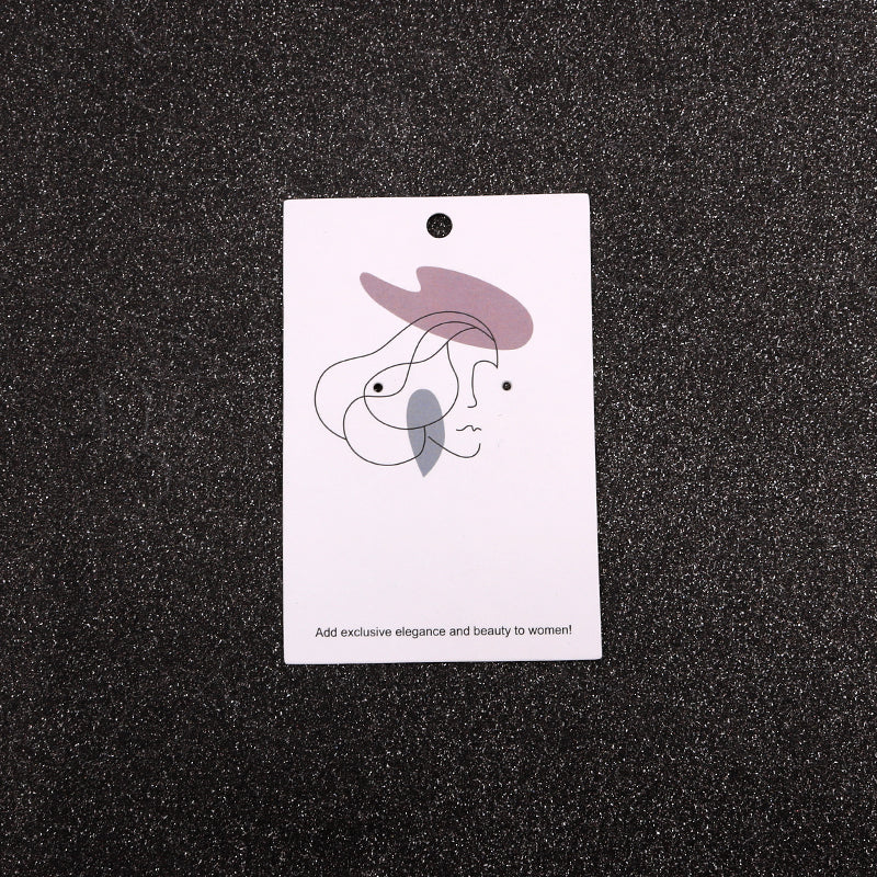 100 Pieces Featured Earrings Card Ornament Paper Card Copper Card Paper