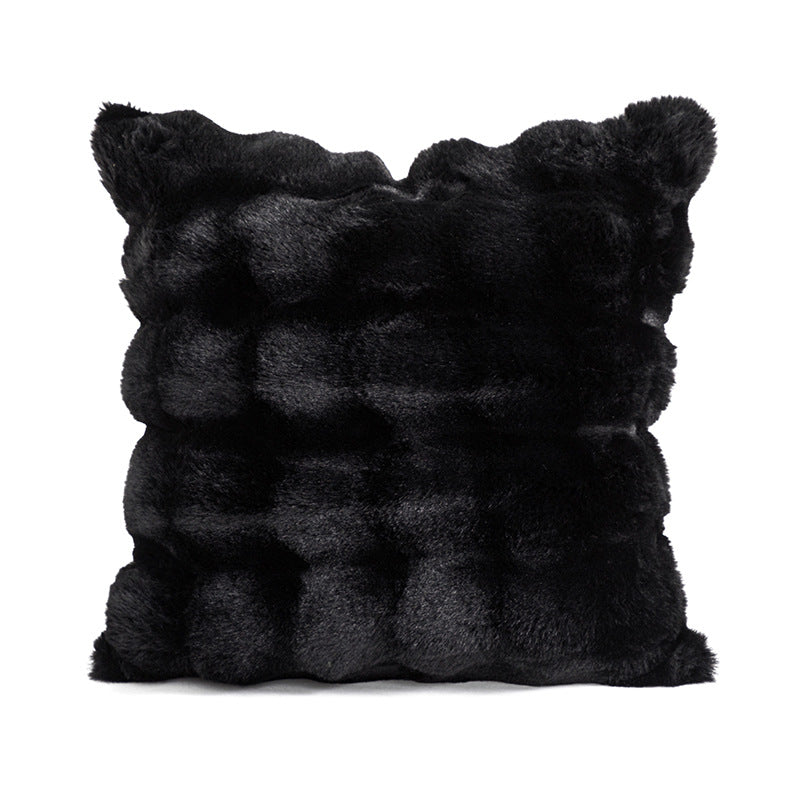 Modern Simple Plush Cushion Sofa Bedroom Bedside Pillow Cover