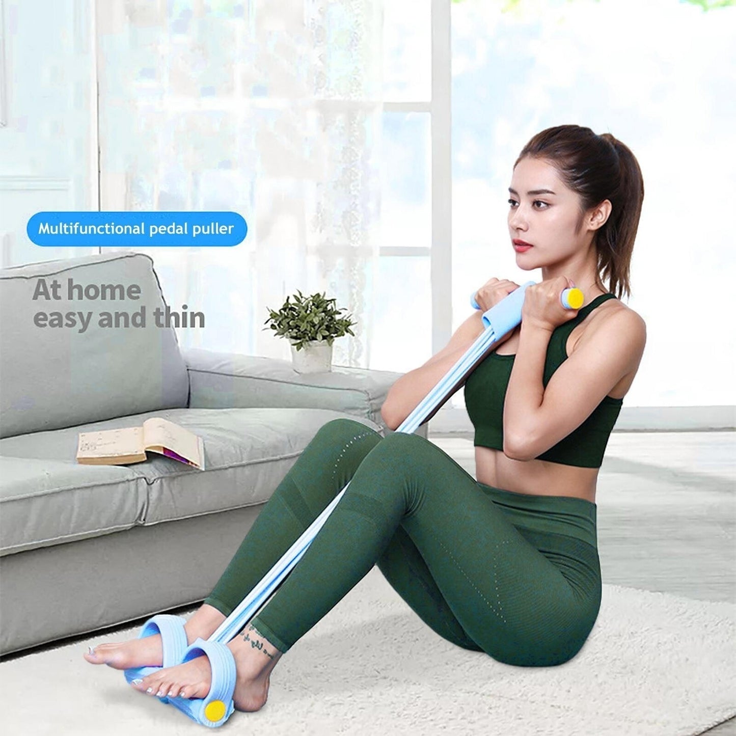 Purple---Foot Press Resistance Band