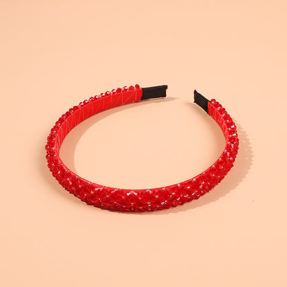 Rhinestone Full Diamond Temperament Headband Fashion Wide-brim Baroque Crystal Hair Accessory