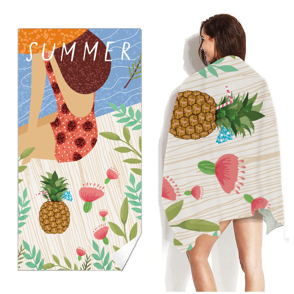 Beach Towel Printed Swimming Sweat Towel