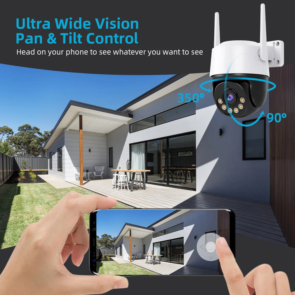 Monocular Ball Q19B Black And White 4K 8MP Network Camera