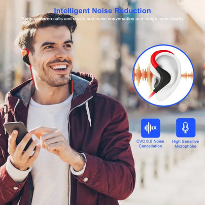 Wireless Headsets V4.1 Sport In-Ear Stereo Headphones Sweat-proof Noise Canceling Earphones Back-Headphone For Valentines Day Gift Exercising