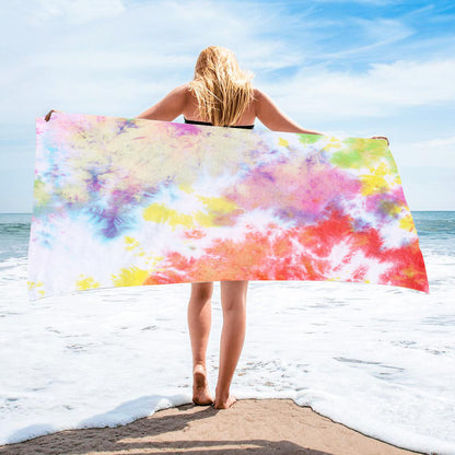 Microfiber Square Beach Towel Towel Material Square Towel Tie-Dye Series