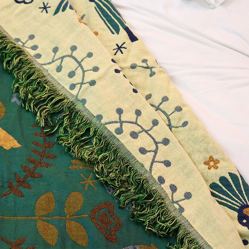 Pure Cotton Gauze Towel Quilt Tassel Sofa Towel