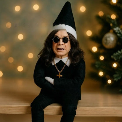 Fashion Ozzy Christmas Elf Doll Xmas Trees Decoration Ornaments Music Godfather Classic Sitting Posture Noel Elf Plush Toys