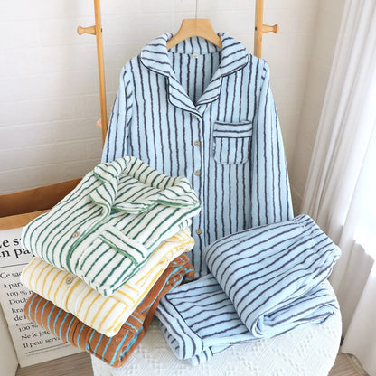 Winter couple pajamas Women's Pajamas Flannel Pajamas 2 Piece Set Warm and Soft Home Clothes men's pajamas Girl's Nightwear