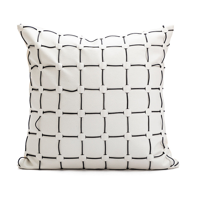 Modern Simple Plush Cushion Sofa Bedroom Bedside Pillow Cover