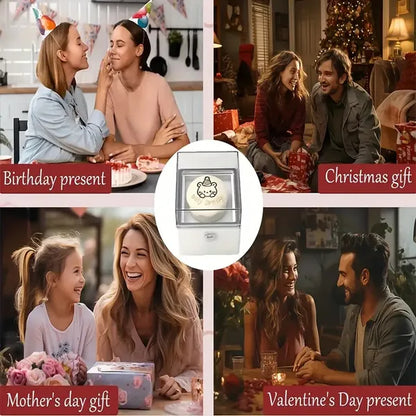 Little Bear Cake Bear Surprise Rotating Jewelry Box (does Not Include Necklace And Ring), Comes With A Candle As A Gift, A Romantic Gift Box, Suitable For Girlfriend's Birthday, Valentine's Day Or Pro