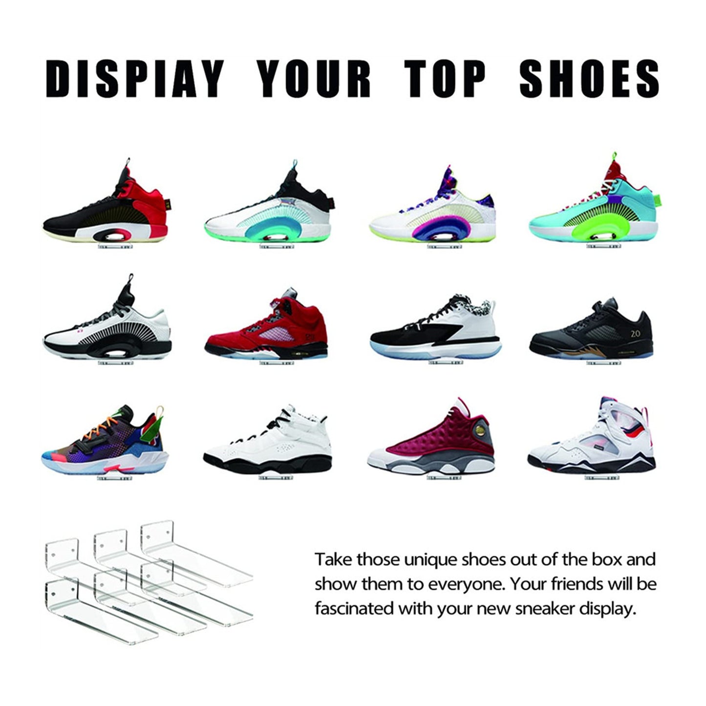 Signature Football Boots Floating Ledge Collectible Boot Display Stand
