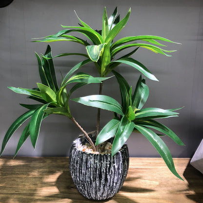 Creative Decoration Office Retro Artificial Flower Bonsai Home Versatile Ceramic Table Decoration Green Plant Bonsai