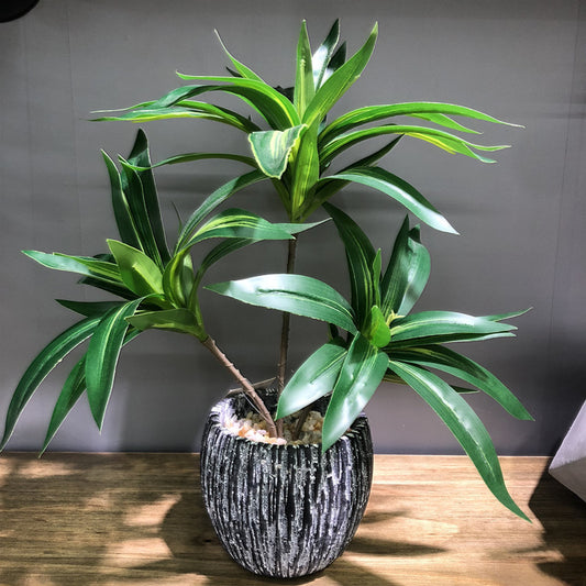 Creative Decoration Office Retro Artificial Flower Bonsai Home Versatile Ceramic Table Decoration Green Plant Bonsai