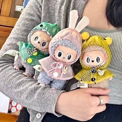 Suitable For 17CM Doll Clothes Vinyl Doll Raincoat