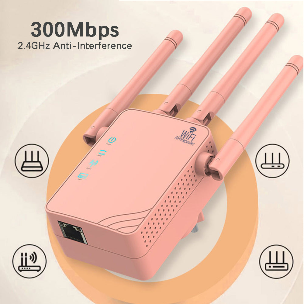 White 300Mbps 1200Mbps WiFi Repeater 2.4GHz 2.4GHz 5GHz, Single-Band Dual-Band WiFi Extender Booster, 4 Antenna, AP Repeater Mode, For Home And Office, Anyroom, White Christmas Gifts