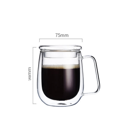 Transparent Double Coffee Cup Mug