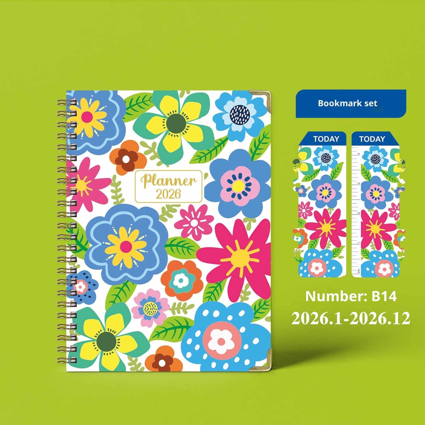 2026 English Notepad A5 Coil Diary Notebook