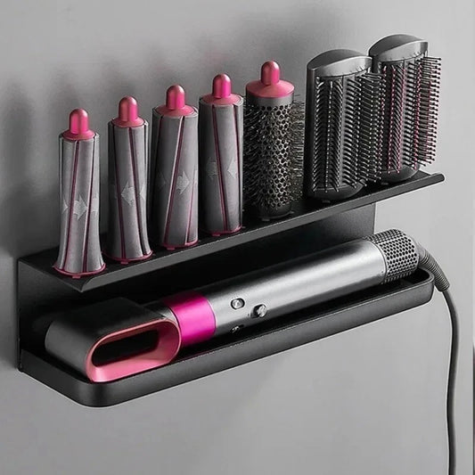 Wall Mounted Adhesive Curling Iron Hair Straightener Dryer Holder Storage Rack--Insert The Product
