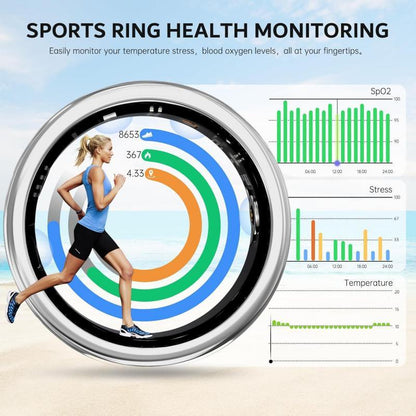 2025 New Smart Ring For Women Luxury Elegant Diamond Ring With Visible Tech Core Heart Rate Sleep Tracker Fitness Health Monitor IP68 Waterproof  Compatible