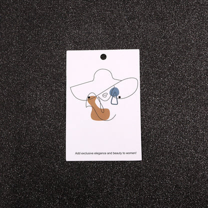 100 Pieces Featured Earrings Card Ornament Paper Card Copper Card Paper