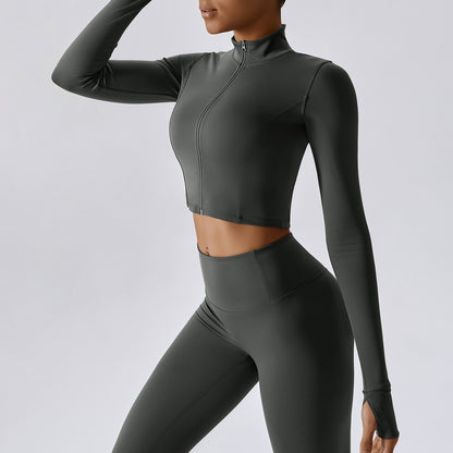 Slim-fit Fitness Long-sleeve Jacket Quick-dry Yoga Wear
