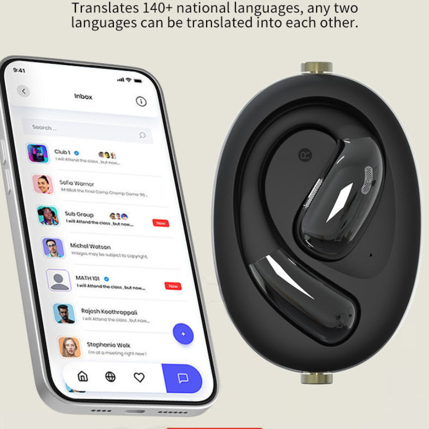 Wireless Ai Translation Noise-reduction Bluetooth Headset – LushWrite